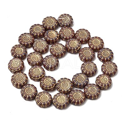 Painted Glass Beads Strands GLAA-Z021-06-1