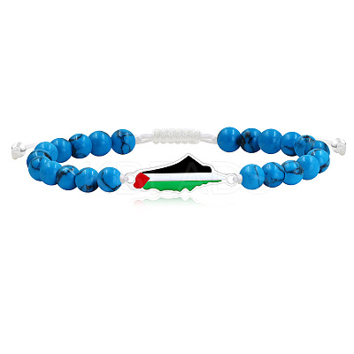 Palestine Map 304 Stainless Steel Enamel Link Bracelets FS-WGEA228-21-1