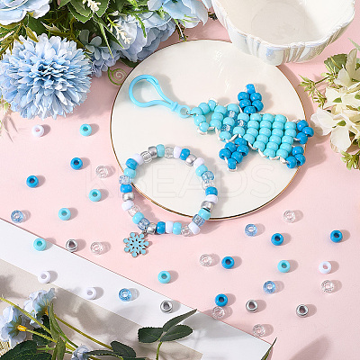 600Pcs 6 Colors Opaque & Tansparent Acrylic European Beads MACR-SC0002-02E-1