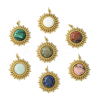 Faceted Natural & Synthetic Mixed Gemstone Pendants FIND-Z028-38-1