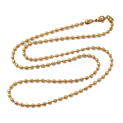 3MM 304 Stainless Steel Ball Chain Necklaces for Women NJEW-B134-09A-G-1