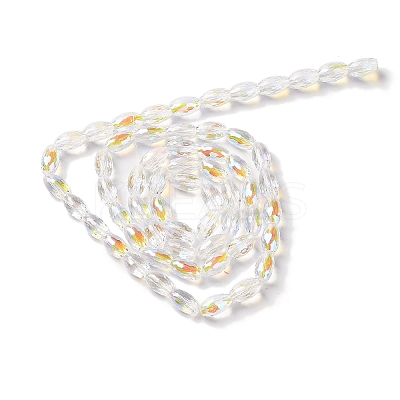 AB Color Plated Transparent Electroplate Beads Strands EGLA-H104-05D-1