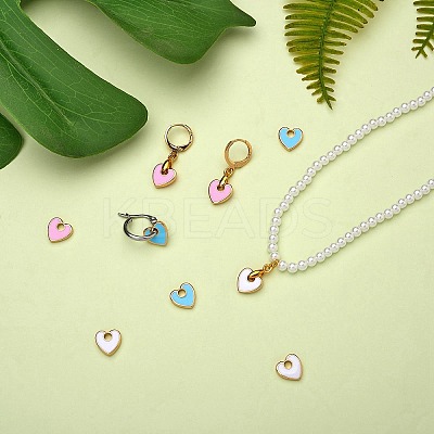 9Pcs 3 Colors Rack Plating Eco-friendly Brass Enamel Charms FIND-SZ0002-45-1