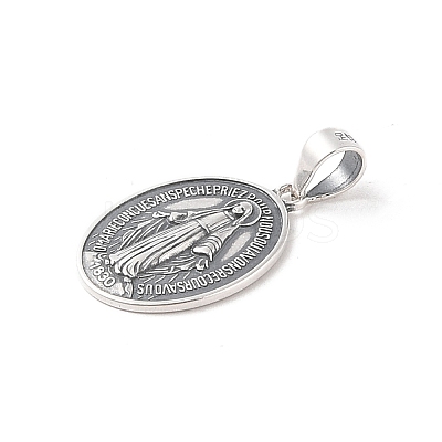 999 Fine Silver Religious Medal Pendants STER-C006-02AS-1