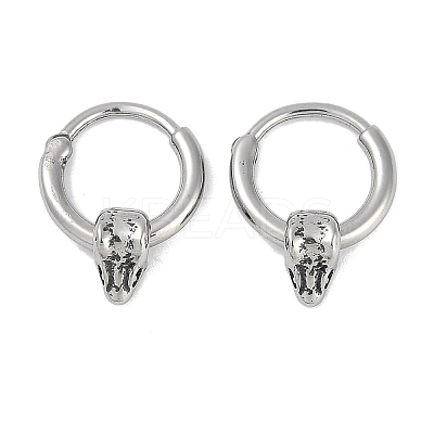 Snake Head 316 Surgical Stainless Steel Hoop Earrings EJEW-G416-41B-AS-1