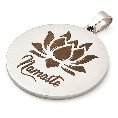 Anti-Tarnish 304 Stainless Steel Pendants STAS-R134-01P-02-1