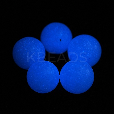 Synthetic Luminous Stone Round Beads G-WH0026-08A-06A-1