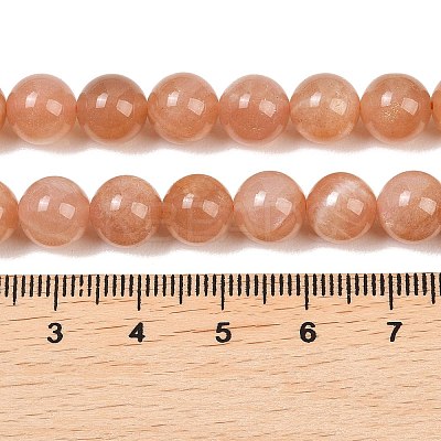 Natural Sunstone Beads Strands G-G342-A03-9mm-1
