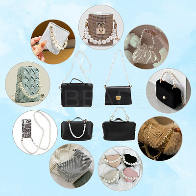 4Pcs 4 Style ABS Pearl Beaded Bag Strap FIND-FH0005-32B-1