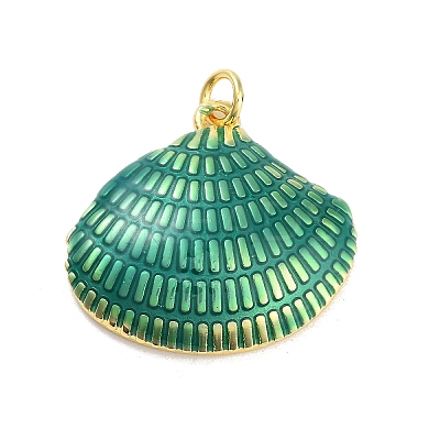 Real 18K Gold Plated Rack Plating Brass Enamel Pendants KK-M293-32G-03-1