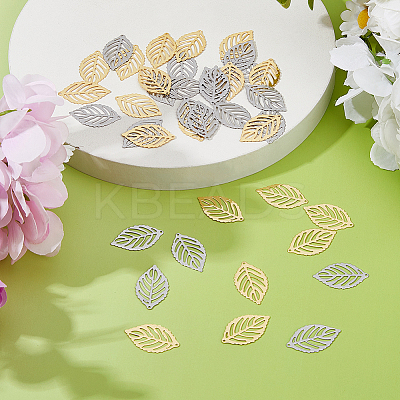 40Pcs 2 Colors 304 Stainless Steel Pendants STAS-DC0017-08-1