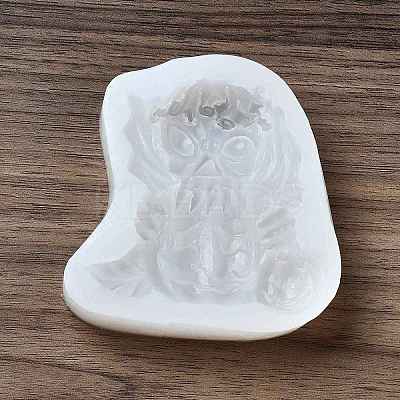 DIY Mini Halloween Skull & Pumpkin Food Grade Silicone Statue Molds LS-DIY-G054-C03-1