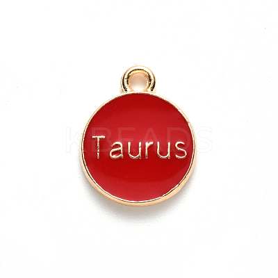 Alloy Enamel Pendants X-ENAM-S124-01B-07C-1