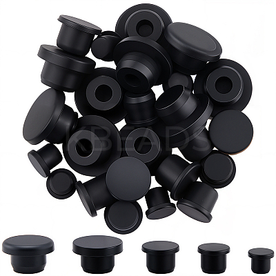 30Pcs 5 Styles Silicone Hole Plugs AJEW-GF0011-63F-1