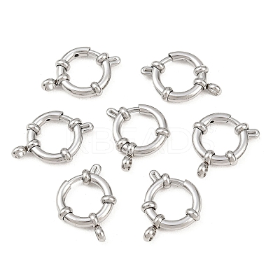Tarnish Resistant 304 Stainless Steel Spring Ring Clasps STAS-R083-04-1