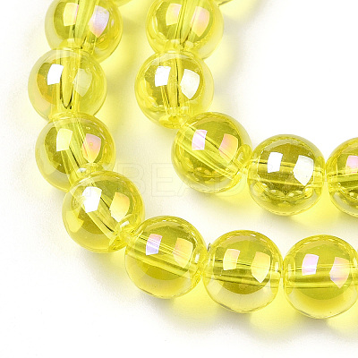 Electroplate Transparent Glass Beads Strands LS-GLAA-T032-T8mm-AB12-1