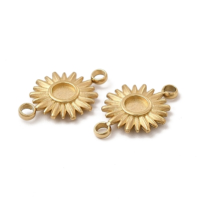 Ion Plating(IP) 304 Stainless Steel Cabochon Connector Settings STAS-C070-03G-1