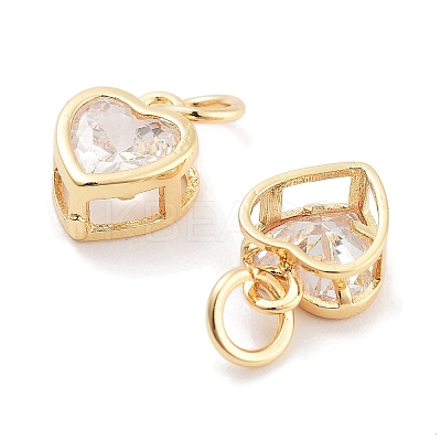 Brass Micro Pave Cubic Zirconia Pendants KK-P271-02G-B-1