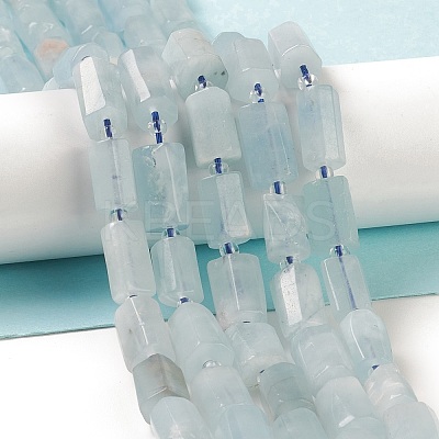 Natural Aquamarine Beads Strands G-M403-B22-1