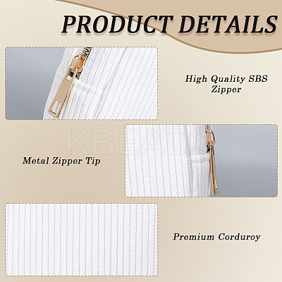 Corduroy Cloth Cosmetic Zipper Bags AJEW-WH20017-50F-1