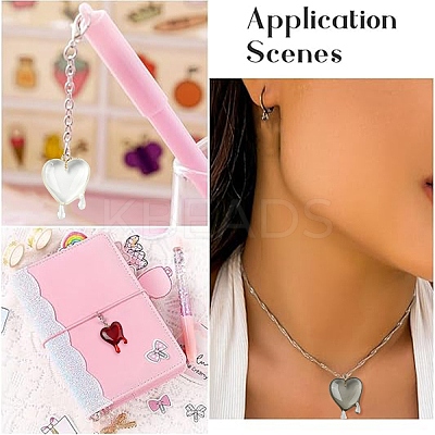 8Pcs 4 Colors Transparent Resin Pendants RESI-YW0003-19-1