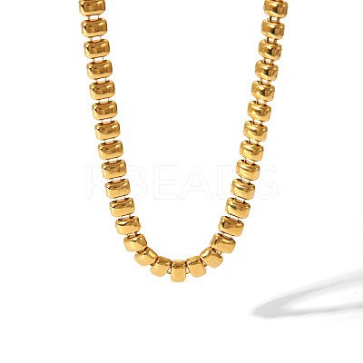 304 Stainless Steel Rectangle Link Chain Necklaces PW1815-2-1