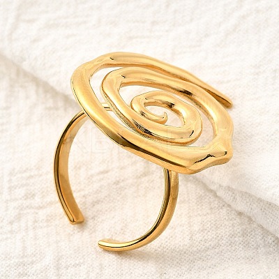 304 Stainless Steel Cuff Open Rings for Women RJEW-V014-10G-1
