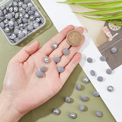 100Pcs 1-Hole Aluminum Buttons DIY-NB0007-77A-1