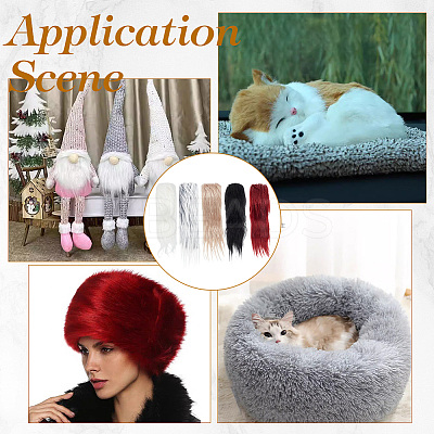 Imitation Hair Faux Fur Fabric DIY-WH0581-02A-1