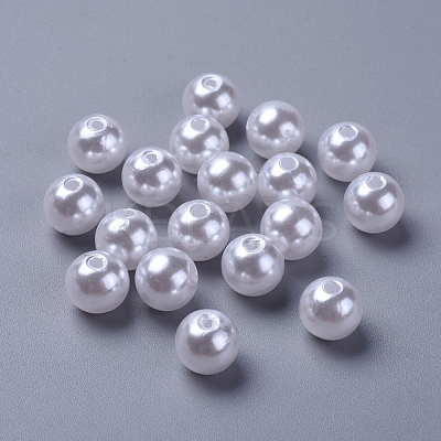 Acrylic Pearl  Round Beads For DIY Jewelry and Bracelets X-PACR-10D-1-1