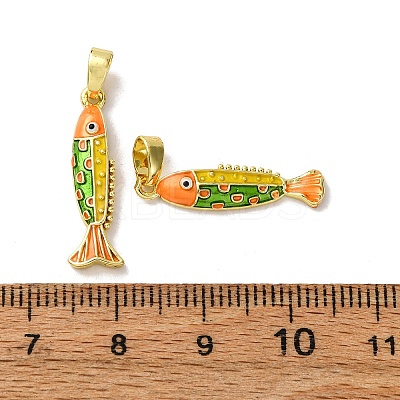 Brass Enamel Pendants KK-F911-23G-01-1
