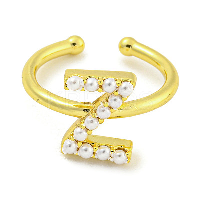 Rack Plating Brass Open Cuff Rings for Women RJEW-F162-01G-Z-1