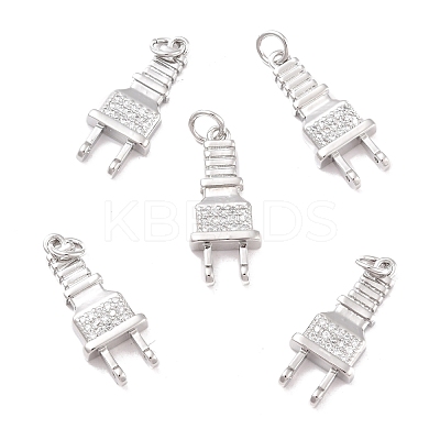 Eco-Friendly Brass Micro Pave Cubic Zirconia Pendants KK-K268-16P-1
