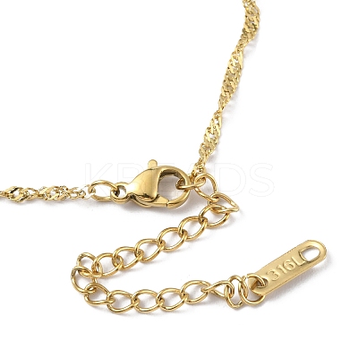 Ion Plating(IP) 304 Stainless Steel Singapore Chain Necklace for Men Women NJEW-M200-08G-1