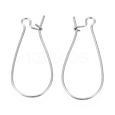 Tarnish Resistant 304 Stainless Steel Hoop Earring Findings STAS-S117-008E-01-1