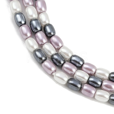 Electroplated Shell Pearl Beads Strands BSHE-H113-06A-04-1