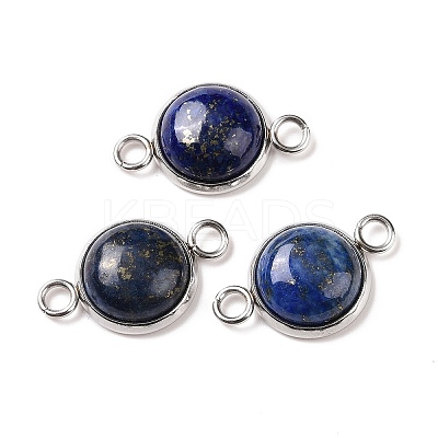 Natural Lapis Lazuli Connector Charms G-D059-01C-05-1