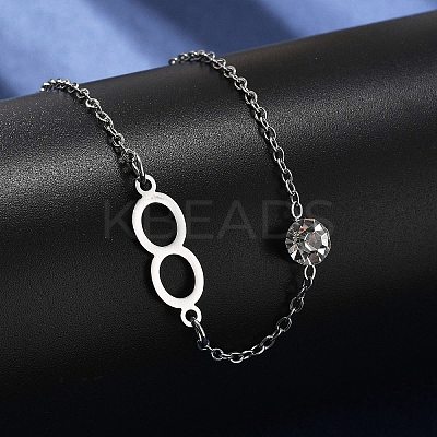 201 Stainless Steel Cable Chain Bracelets BJEW-H205-01C-P-1