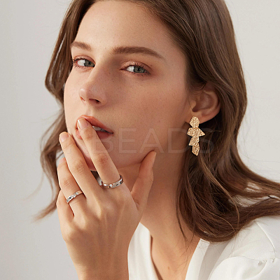 3 Pairs 3 Colors Alloy Dangle Stud Earrings fot Women EJEW-FI0002-61-1
