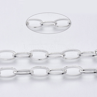 304 Stainless Steel Paperclip Chains CHS-N001-13S-1