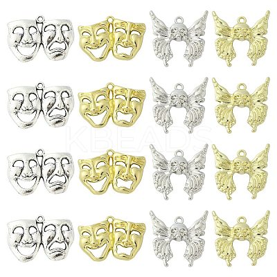 20Pcs 4 Styles Alloy Pendants PALLOY-CJ0002-45-1