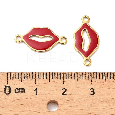 304 Stainless Steel Enamel Connector Charms STAS-H479-02G-05-1