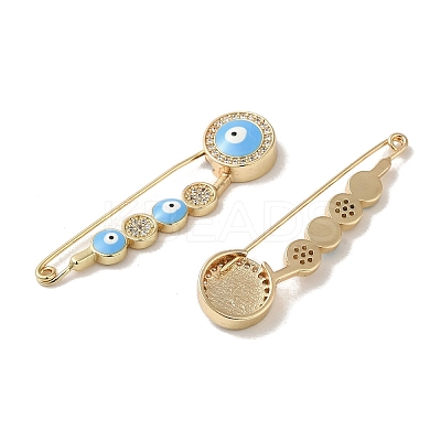 Real 18K Gold Plated Brass with Rhinestone Brooches JEWB-M040-01G-01-1