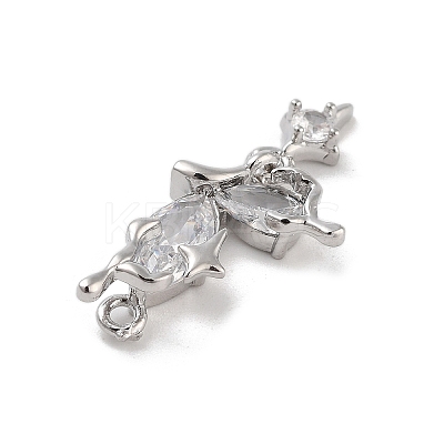 Brass Pave Clear Cubic Zirconia Pendants LS-KK-Z061-14P-02-1