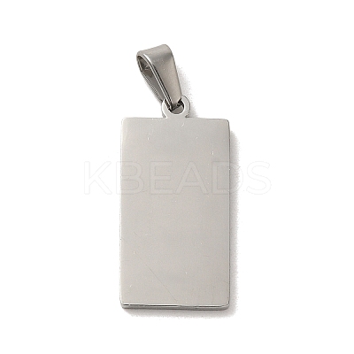Non-Tarnish 304 Stainless Steel Stamping Blank Tag Pendants STAS-B053-03P-1