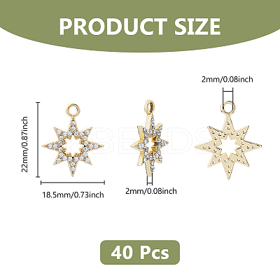 40Pcs UV Plating Alloy Rhinestone Pendants ALRI-DC0001-09-1