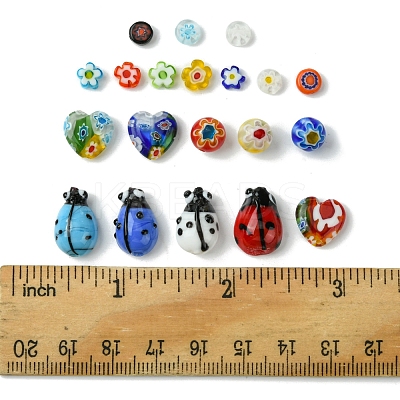 33Pcs Handmade Lampwork Beads LAMP-FS0001-12-1