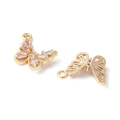 Brass Micro Pave Cubic Zirconia Pendants KK-A253-17G-1