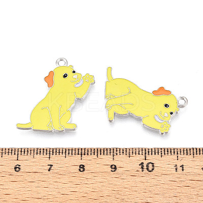 Rack Plating Alloy Enamel Pendants ENAM-Z014-01P-05-1
