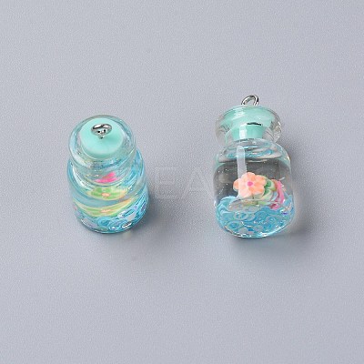 Wish Glass Bottle Pendants LS-RESI-TAC0007-05B-1